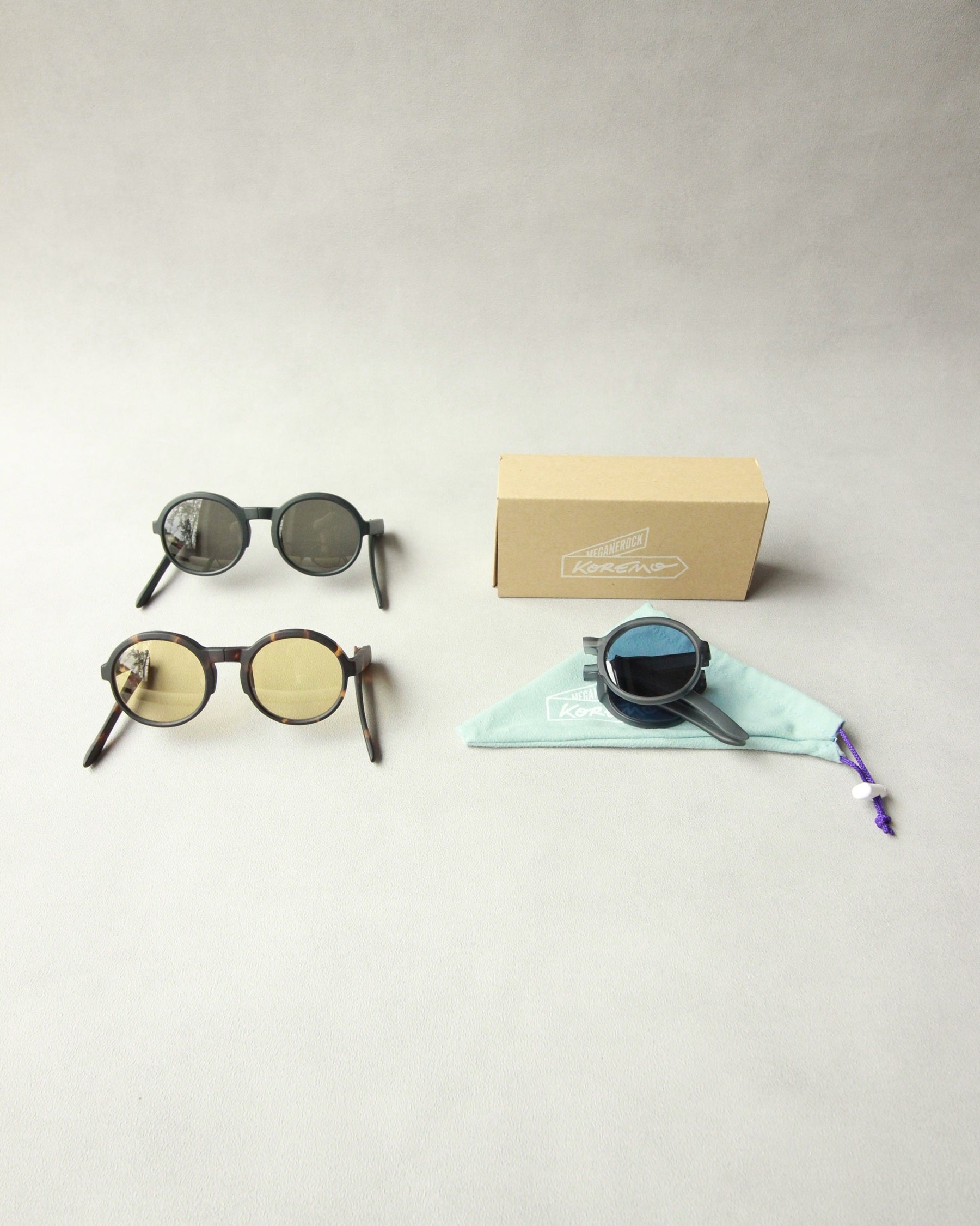 MEGANEROCK KOREMO TYPE02 D.BROWN × GREEN KOREMO type 02 (Khaki) ／MEGANEROCK メガネロック