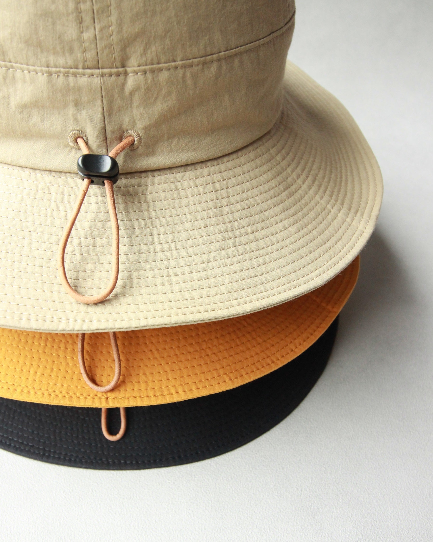 THE 9 SHOP 丸めて洗える SUMMER HAT ベージュ×黒 鈴木六夏 レディース